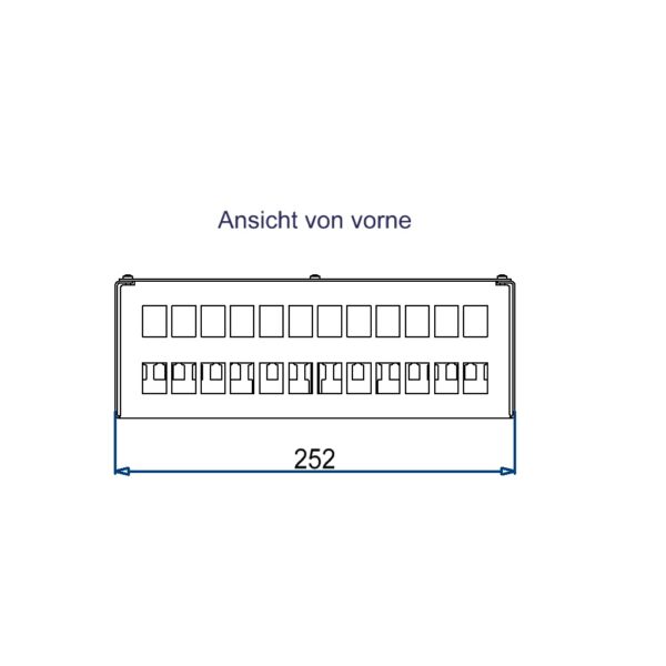 Produktbild MVT 150 240 SVZ  -  Aufputz Medienverteiler für 24 Keystone (19.4mm Ausschnitt)